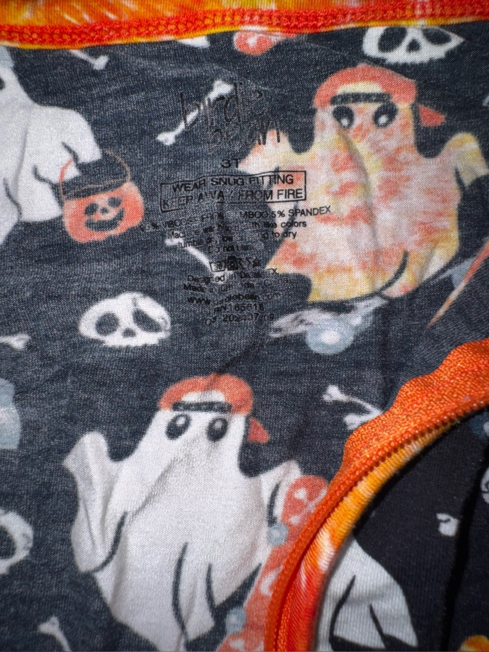 BB Boo Crew Pirate Ghost Halloween Footie 3T 🎃 - Picture 8 of 9